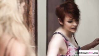 Big tits lesbian pussy scissoring with her blonde stepsis - 4 image