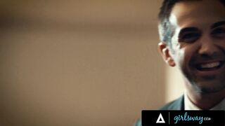 GIRLSWAY - Lonely Woman Cheats On Her Husband With His Boss' Wife Angela White During Couple Dinner - 3 image