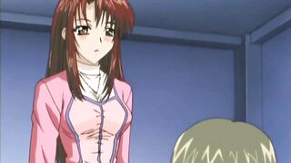 Hentai lesbian newswoman gets licked - 2 image