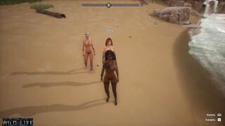 Lesbians have a threesome on the beach - Wild Life - 2 image