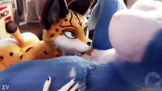 Furry chupando a buceta de outra furry