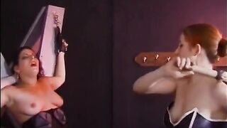 Latex mistress whips firm-assed bondage brunette - 9 image