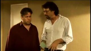 Lesbian babes kissing, sucking and fucking for the camera on the sofa