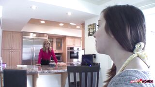 Bicurious Teen Is Lucky to Have an Experienced Older Blonde to Practice with - 2 image