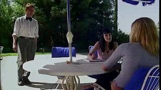 Blonde and brunette lesbians dildo fucking - 1 image