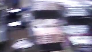 Girl stands over the toilet and gives it a golden with her shaven pussy - 8 image