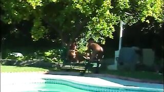 Horny lesbians lick each other's pussies outdoors - 12 image