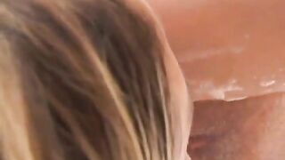 Short haired lesbian girl eats her friend out and fucks her pussy with fingers - 6 image