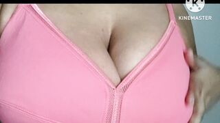 Huge tits squeezed and slapped