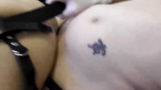 Lesson of Lesbian Sex with Strapon!! - 14 image