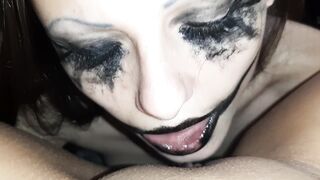 Our neighbor congratulated us on Halloween night with cunnilingus - Lesbian-illusion - 13 image