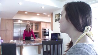 Inexperienced brunette MILF gets fucked by her sugar stepmommy - 2 image