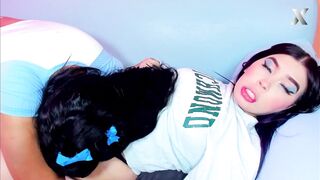 lesbian couple have passionate lesbian sex with kisses, pussy licking and good squirt - 4 image