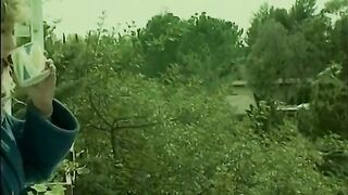 Horny brunettes in the yard eat each other out - 3 image