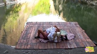 Whilst by the lake the two sweet girls decide to have an outdoor lesbian experience - 7 image