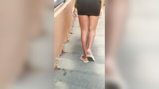 The slut likes to masturbate in public, showing off for her boyfriend. - 5 image