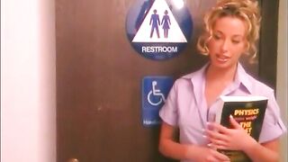 Inexperienced Blonde and Brunette Strip and Fuck Each Other in Bathroom - 2 image