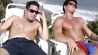 Beautiful Public Fucking Blonde Whores with Big Old Tits Lick Pussy at the Beach - 4 image