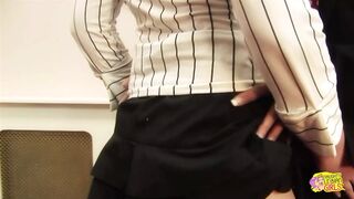 Breaking the office dress code ends with the lesbian being disciplined by her blonde boss - 1 image