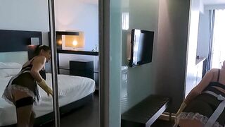 Mature Big Boobs MILF Gemma Stone Sucks and Rides Matures Maggie Moon's Strap-on - 2 image