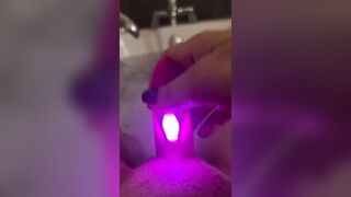 Pussy playing bath times with my faithful companion