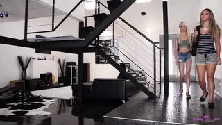 After Having Ice Cream the Two Lesbians with Small Tits Decided to Enjoy Interracial Sex