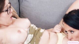 Busty stepmom spanks and pussy licking her teen stepdaughter - 11 image