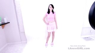 Cute Teen Brunette Nerd tries out Porn - 2 image