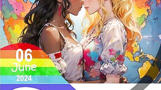 LESBIAN BEAUTY KISSING COLLECTION EROTIC AND ROMANTIC CONTENT - 3 image