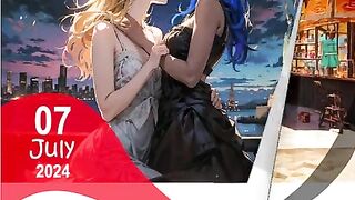 LESBIAN BEAUTY KISSING COLLECTION EROTIC AND ROMANTIC CONTENT - 8 image