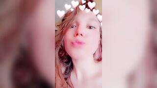 Playing with my tight little pussy & sucking my big tits, I tell you what turns me on