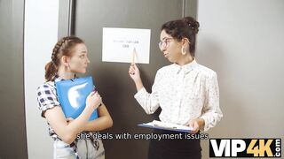 VIP4K. Lesbians 3some is the best way to relax during a working day - 3 image