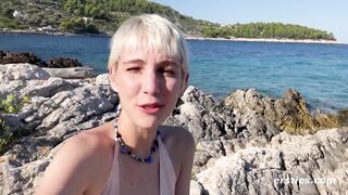 Ersties - Cute Blonde Annika Fingers Herself Outdoors For All To See