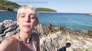 Ersties - Cute Blonde Annika Fingers Herself Outdoors For All To See - 9 image