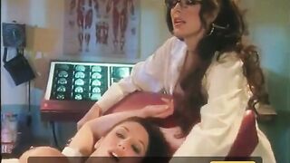 Stunning Brunette Lesbians with Round Tits Lick Pussy and Play with Glass Dildo - 6 image