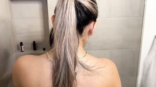 My Step Sister likes to shower with me and asks me to help her wet her pussy with my tongue! Karol Duke and Naty Delgado - 11 image