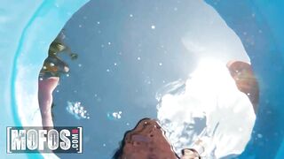 MOFOS - Payton Preslee Flirts With Abella Danger Until She Can't Resist Anymore & Starts Playing With Her By The Pool - 2 image