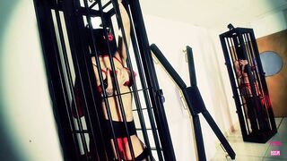 Two Brunette Girls in Red Lingerie Are Getting Busy with Each Other Wildly - 1 image