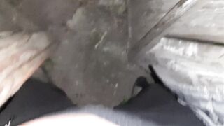 I caught my neighbor masturbating in the toilet on the street and I joined her - Lesbian-illusion - 13 image