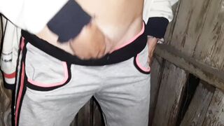 I caught my neighbor masturbating in the toilet on the street and I joined her - Lesbian-illusion - 15 image