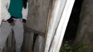 I caught my neighbor masturbating in the toilet on the street and I joined her - Lesbian-illusion - 2 image