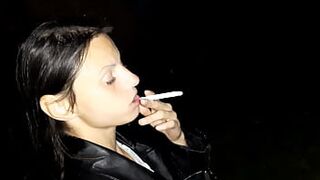First I treated the stranger girl to a cigarette, and then I treated her to my pussy - Lesbian Illusion Girls - 1 image