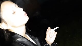 First I treated the stranger girl to a cigarette, and then I treated her to my pussy - Lesbian Illusion Girls