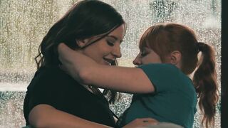 Sensual Lesbians Pleasure Each Other On A Rainy Day