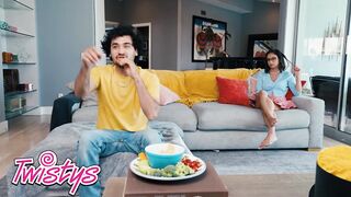 TWISTYS - Lilly Bell Tosses Her BF Outside To Show Hailey Rose How Good Are Her Licking Skills - 2 image