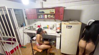 Hidden cameras ! What a slut, my slut, she gets upset and horny when I clean, that's why we fornicate like capulino lesbians - 8 image