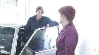 8teenhub - Kara Price and Lily Cade Fuck Each Other at the Mechanic's Garage. - 4 image