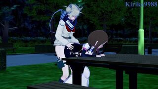 Ochako Uraraka and Himiko Toga masturbate and have intense futanari sex. - My Hero Academia Hentai - 12 image