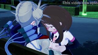 Ochako Uraraka and Himiko Toga masturbate and have intense futanari sex. - My Hero Academia Hentai - 9 image
