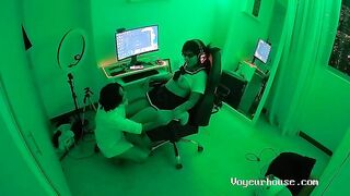 April and Nyx - Eating a schoolgirl pussy